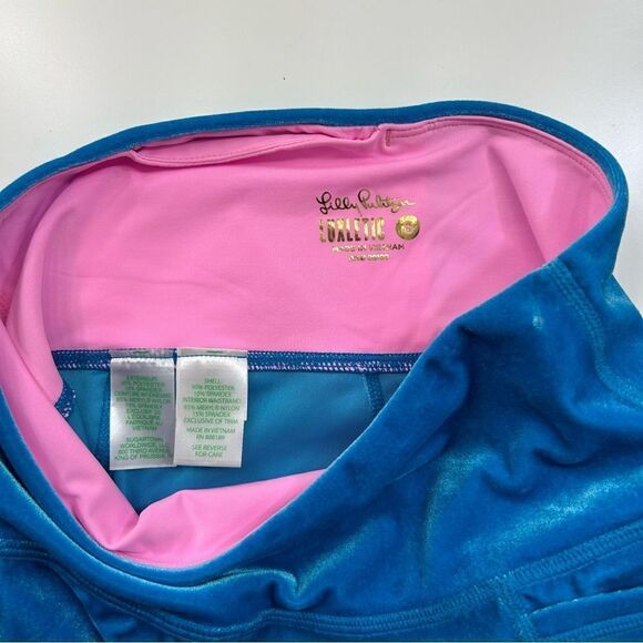 Lilly Pulitzer UPF 50+ Luxletic Weekender High Rise Legging Teal Small - Picture 6 of 12